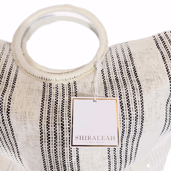 Shira Leah Handbags - NWOT Shira Leah White Metallic Straw Tote